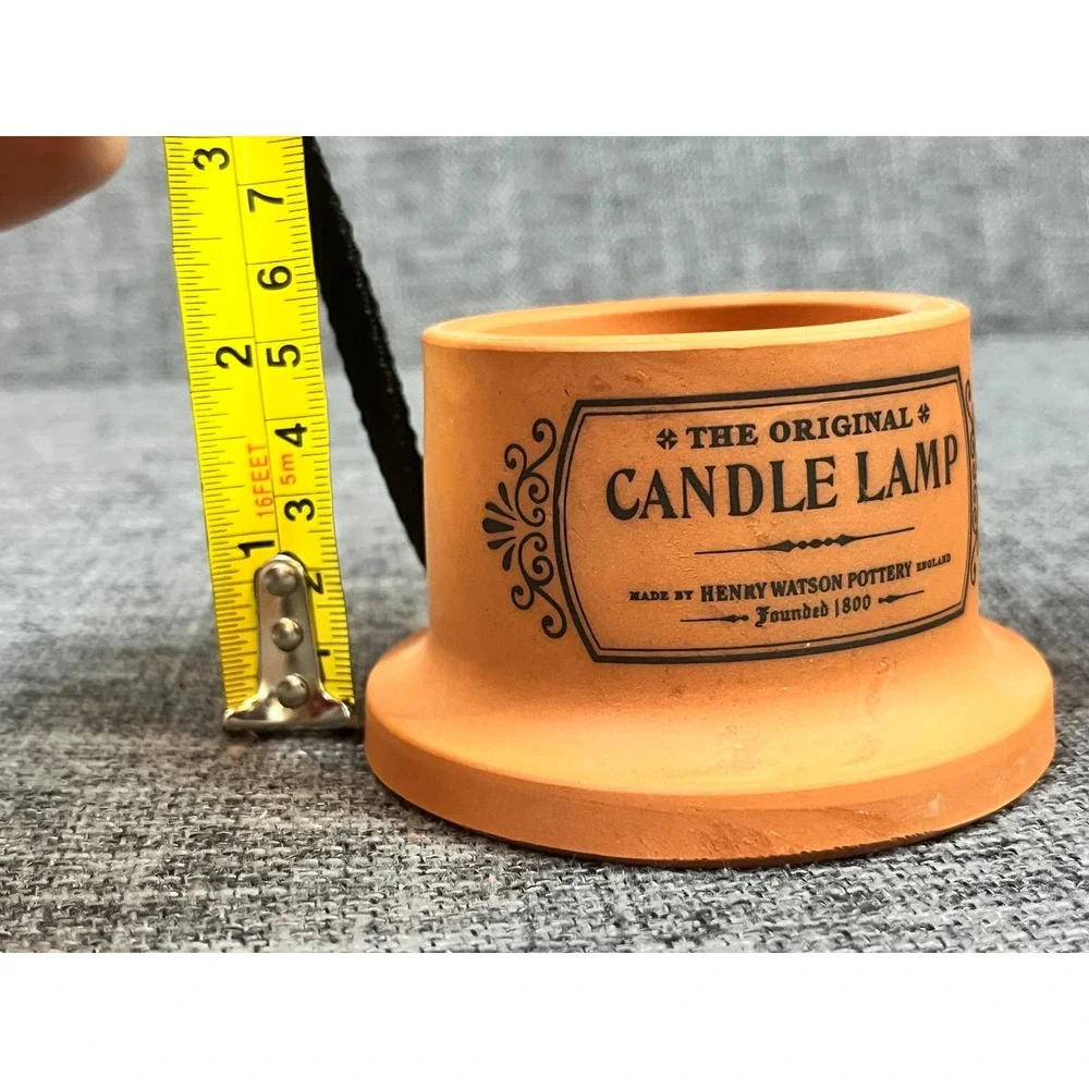 Henry Watson Pottery Terracotta Candle Lamp Bases Set of 2 England Rustic Decor
